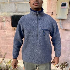 Vintage 90s L.L. Bean Deep Pile 1/4 Zip Pullover